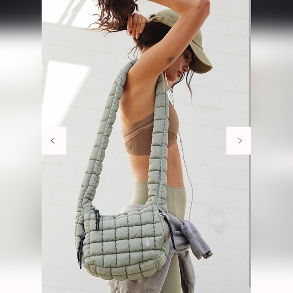*NWT*  FREE PEOPLE Quilted Baby Carryall Sling Bag  *SAGE STONE - Picture 9 of 12